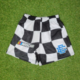 Eric Emanuel EE Shorts Black and White Checkerboard Plaid Color Matching Men's Running Casual Shorts