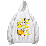 Men and Women Pokemon Pikachu Hoodie Loose Shoulder Hoodie Coat