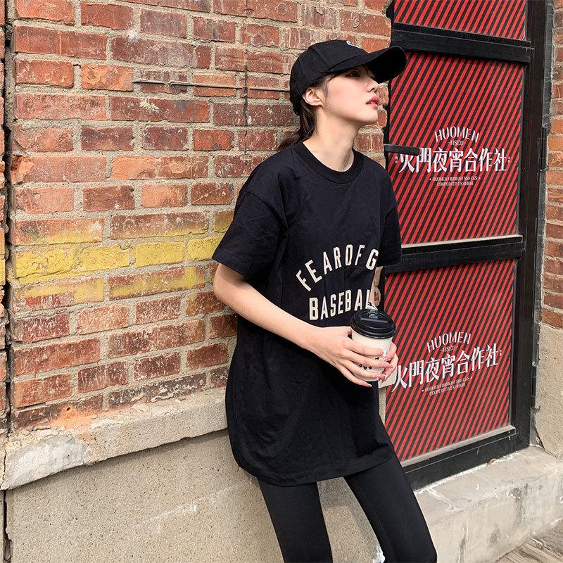 Fog Essentials Tshirts Fear Of God Fog Main Line Baseball Letter High Street Loose Hip Hop Short Sleeve T-shirt Men and Women
