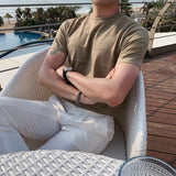 Men Shirts Men's Short Sleeve Striped T-shirt