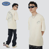 Blackair T Shirt Blackair Spring/Summer New Short Sleeve Men's American Retro Street Loose Bottoming Shirt Printed Suede Short Sleeve