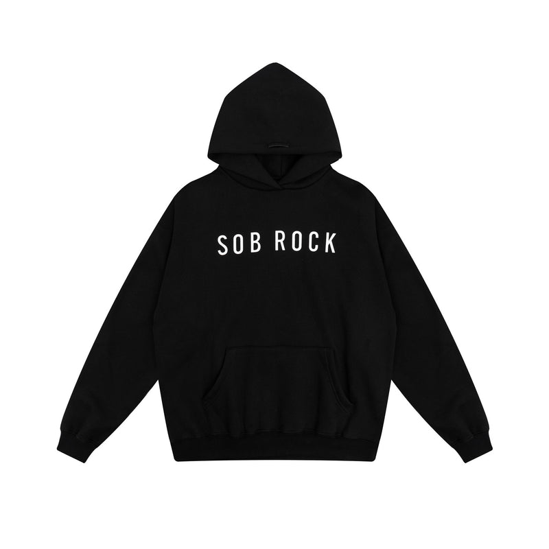 Fog Sob Rock Hoodie Velvet Padded Hooded Sweatshirt Men's Casual Hoodie Loose