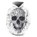 Skull Hoodie Skull 3D Digital Printing Loose Pullover Hoodie Sweater