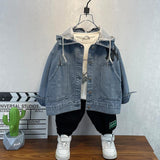 Toddler Boys Jackets Boys' Denim Jacket Autumn Hooded Jacket