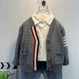 Toddler Boys Sweater Boys' Sweater Autumn Knitted Cardigan Autumn