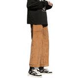 Men Cargo Pants Overalls Men Straight-Leg Trousers