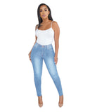 Women Plus Size Jeans Slim Ripped Denim Skinny Pants