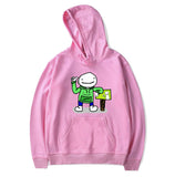 Dreamwastaken Men's Novelty Hoodies Dream Merch Shirt Cartoon Print Sweatshirt Casual Loose-Fitting Hoodie Outerwear Shirt