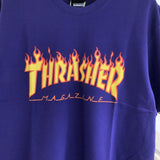 Thrasher T Shirt Thrasher Flame Loose Short Sleeve Fall Winter Couples