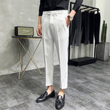 Men Trousers Striped Small Suit Pants Men