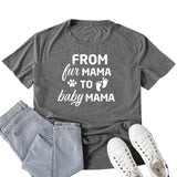 Boy Mama T Shirt Mama to Baby Mama Letter Printed T-shirt