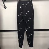 Off White Winter Pants Spring Full Body Printed Palm Pattern Casual Trousers