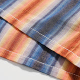 Men T Shitrs Vertical Stripes Printing Lapel Shirt