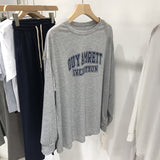 Diana Harvard Sweatshirt Summer Simplicity Printed round Neck Long Sleeve Loose Sweatshirt