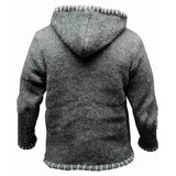 John Dutton Jacket Color Contrast Patchwork Sweater Long Sleeve Hooded Sweater Sweater Coat for Men