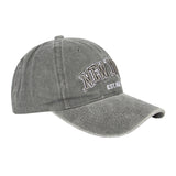 Yankee Baseball Cap Letter Embroidered Baseball Cap Trendy Denim Washed Peaked Cap for Men and Women