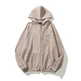 Fog Tops Hip Hop Style Vintage Line Simple Letter Embroidery Hip Hop Loose Men's and Women's Hoodie Fear Of God