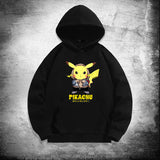 Men and Women Pokemon Pikachu Hoodie Hooded Fleece Lined Sweater