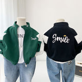 Boy Jacket Boy Cotton Jacket Spring and Autumn Korean Style Children's Thin Sweater Cardigan