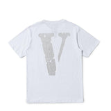 Vlone Men and Women Couple Personality Fashion plus Size Retro Sports Short Sleeve Tshirt