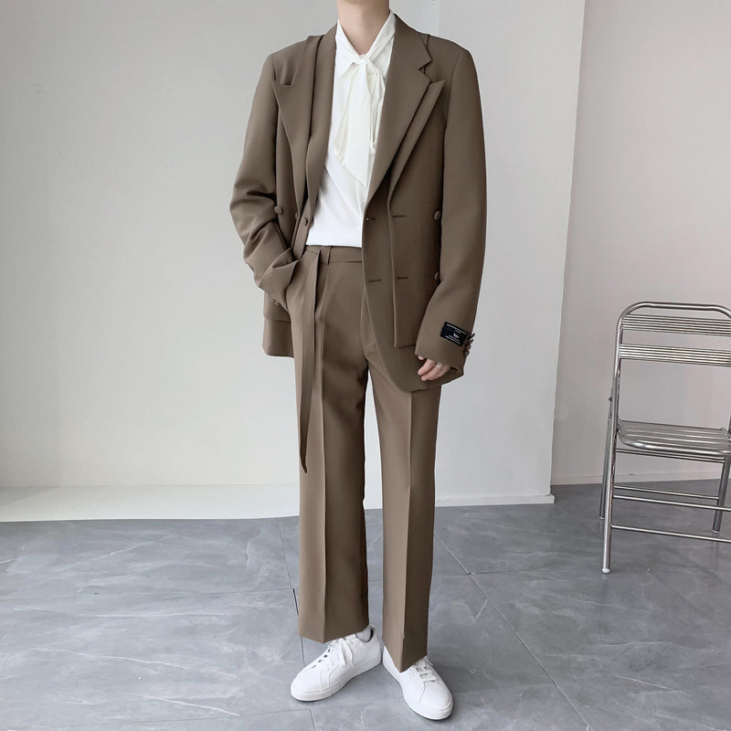 Double Brewed Seersucker Suit Loose Suit Dress Suit