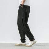 Linen Pants Straight Leg Pants Summer Casual plus Size Men