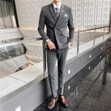Double Brewed Seersucker Suit Men's Casual Suit Wedding Dress
