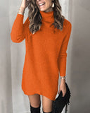 Sweater Dress Outfit With Tights 2 Piece Set Autumn Knitwear Pullover Dress Sweater