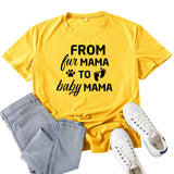 Boy Mama T Shirt Mama to Baby Mama Letter Printed T-shirt