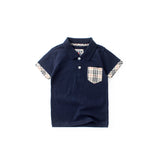 Children Boy Polo Shirts Summer Boys Lapel Short Sleeve Casual Polo Shirt