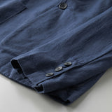 Mens Linen Suits Vintage Leisure Suit Men's plus Size Coat