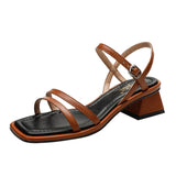 Nude Block Heel Sandals