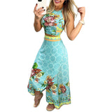 Women Bohemian Dress Women's Sexy Slim Fit Two-Piece Suit