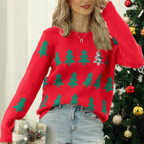 Black Christmas Sweater Christmas Tree Knitted Sweater