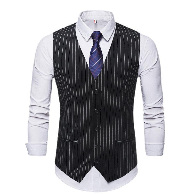 Mens Dress Vests Men's Vest Casual Jacket Business Waistcoat Men's Spring Leisure Vest