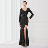 Sequin Evening Dress Sequined Queen Fishtail Evening Gown
