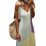 Women Dress Summer Loose Bohemian Midi Strap Dress