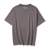 Fog T Shirt Spring and Summer Double Line Solid Color Reverse Standard Short Sleeve Tshirt Men's High Street Fear Of God