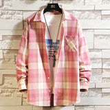 Men's Shirts Plaid Shirt Casual Loose plus Size