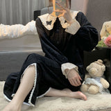 Gothic Lolita Harajuku Style Clothing Autumn Doll Collar Jacquard Cotton Home Wear