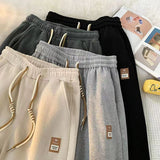 Men Sweatpants Straight Draping Effect Girls Casual Trousers