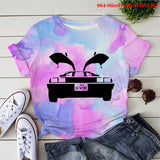 Back to the Future Costume Milk Silk Short Sleeve T-shirt Women's Short