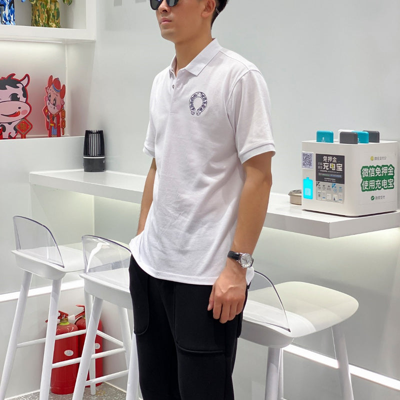 CHH Chrome Heart T Shirt Spring/Summer Casual Short Sleeve Polo T Shirt for Men and Women