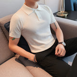 Men Short Sleeve T-Shirt Polo Shirt Lapel T-shirt