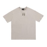 Fog T Shirt Tops Summer Printed Men and Women Short Sleeve Fear Of God