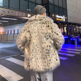 Men Dalmatian Coat Men's Fur Fall Winter Men Spot Long Fur Coat