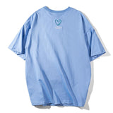 Men's T Shirt Summer Casual Tops Cartoon Fish Embroidered Short Sleeve T-shirt Men's Fashion Brand round Neck Trend Half Sleeve