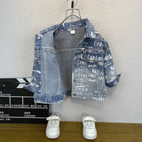 Toddler Boys Jackets Boys' Denim Jacket Spring and Autumn