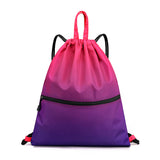 Drawstring Bag Gradient Color Sports Waterproof Drawstring Backpack