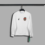 Off White Long Sleeve Round Neck Sweater Autumn And Winter Printed Crew Neck Sweatshirt Men And Women